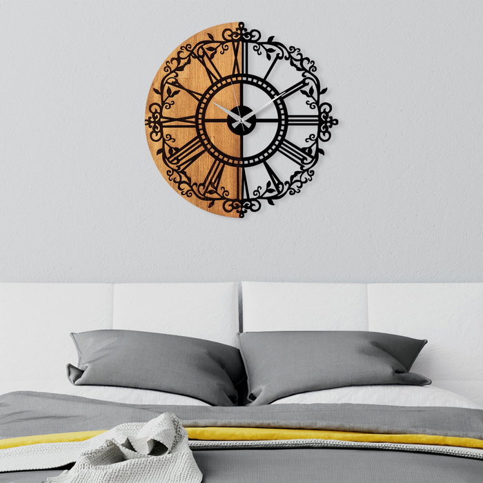 Wallity Wooden Clock - 63 Nogal y Negro Wallity Wooden Clock - 63 Nogal y Negro